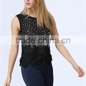 Factory Price Accept Small Order Quantity Beaded Top Women Clothing thumbnail-4