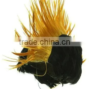 Yellow and Black Mohawk Wig thumbnail-1