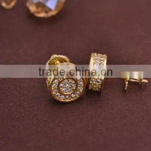 LSE851 Screw Back Men Earrings Brass Gold Plating thumbnail-1