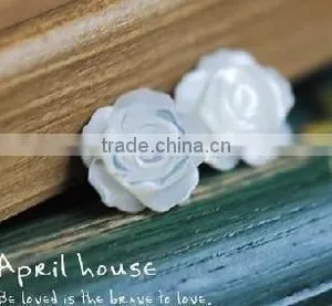 Seashell Rose Flower Earring, Hot Korea Earring Jewelry thumbnail-1