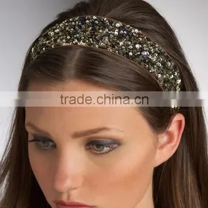 F20072N Hot Sale Sequin Grosgrain Hair Ribbon Hight Quality Sequin Ribbon Hair Accessories thumbnail-1