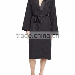 Customize Ladies Luxury Silk Satin Long Robe, Sexy Long Sleeve Kimono Robe 2017016 thumbnail-1