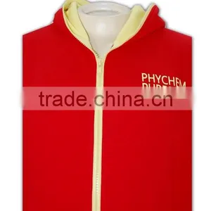 Lastest Product Best Price Plain Red Comfortable Custom Made Lined Hoodie thumbnail-5