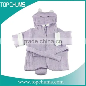 Wholesale Shark Hippo Frog 100% Cotton Coral Fleece Hooded Children Baby Kids Animal Bathrobe thumbnail-1