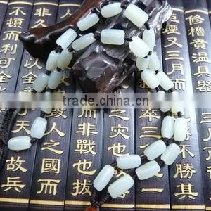 HEtian Jade Authentic Green Jade Seed Makings Handmade Necklace Jewels Jade Stone thumbnail-1