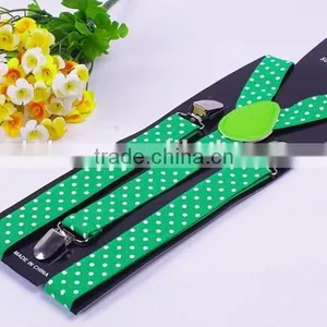 Polka Dot Braces Suspenders Elasticated Adjustable Polkadot Boys Girls 2.5cm/1" thumbnail-5