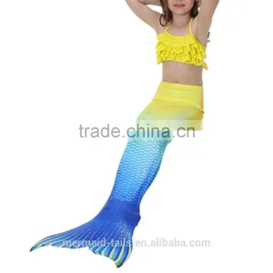 Swimmable Mermaid Tail Costume Swimsuit for Girls Kid Swimming With Bathing Bikini Set thumbnail-5