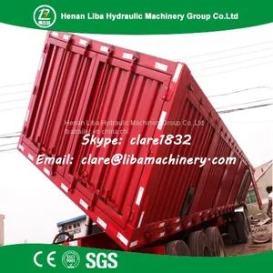 LIBA Rear Dump Trailer Cheap Price 3 Axle Factory Supply 50 Ton Rear Tipper Trailer thumbnail-1