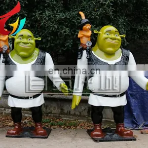 Customized Fiberglass Shrek Statue for Sale thumbnail-4