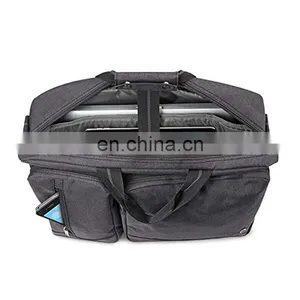 Grey 15.6" Laptop Hybrid Briefcase Backpack thumbnail-6
