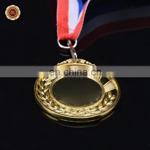 Wr Customized Gifts Wholesale Metal Metal Art Crafts Quality Gold Medal With Ribbon thumbnail-3