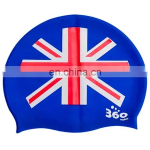 Country Flag Waterproof 100% Silicone Swim Cap thumbnail-1
