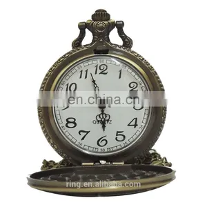 Fashion Bronze Star Trek Star Fleet Dome Bronze Quartz Pocket Watch Analog Pendant Necklace Men Women thumbnail-5