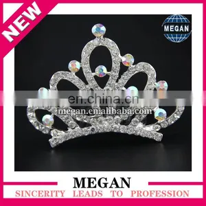 Top Quality Wedding Hair Comb With Crown Rhinestone Bridal Hair Comb thumbnail-1
