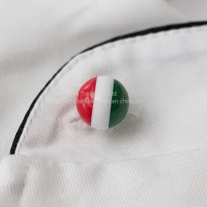 Tricolor Chef Buttons New Style Plastic White Chef Jacket Button, Custom Shef Uniform China Buttons thumbnail-1
