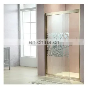New Design Tempered Glass Shower Partition Cheap Sliding Shower Cabin Door thumbnail-1