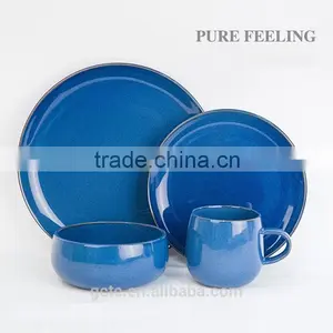16pcs Dinnerware Set With Blue Reactive Glaze thumbnail-1