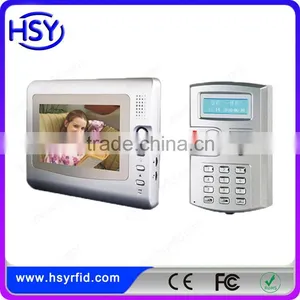 Handfree Audio Video CMOS Camera Security Video Door Phones With Keypad thumbnail-1