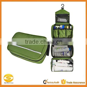 Wholesale Cheap Price Green Waterproof Toiletry Bag for Travel,high Quality Polyester Travel Wash Bag,custom Travel Toiletry Bag thumbnail-1