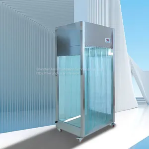 MRJH Explosion-Proof Gmp Clean Room Weighing Laminar Class 100 Flow Hood Simple Dispensing Booth Wheels Portable Weighing Room thumbnail-1