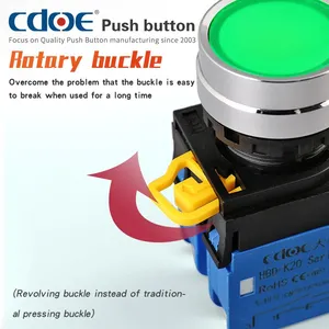Ip65 22mm Plastic Red Flat Round Head 10a 1no1nc Start Stop Push Button Switch Momentary thumbnail-5