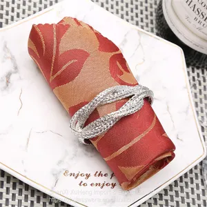 Silver Colored Simple Rattan Napkin Ring Wholesale thumbnail-2