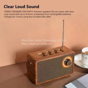 Home Wireless Speaker Portable Radio Stereo Speakers Record Mini Radio Retro Speaker Phonograph b7 Player thumbnail-4