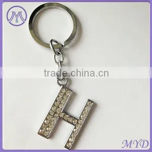 Letter R Rhinestone Metal Alphabet Key Ring From Factory Directly thumbnail-2