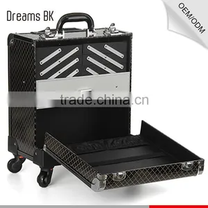 PVC Cosmetic Display Case Makeup Case With Trays thumbnail-4