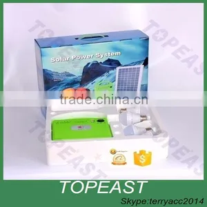 Wholesale Solar Powered Led Lighting Bulb Lamp System Solar Panel Home System Kit thumbnail-2