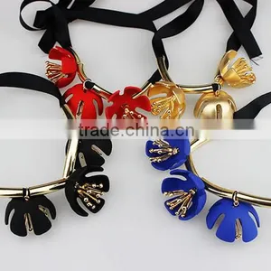 Wholesale Jewelry Handmade Short Collar Flower Necklace Fashion Women Jewelry thumbnail-2