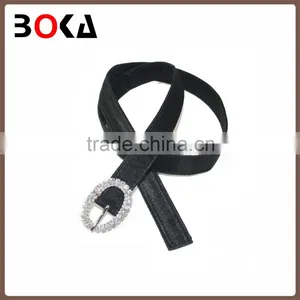// Popular Design Black Soft pu Leather Belt With // Rhinestone Buckle Custom pu Leather Belt // thumbnail-1