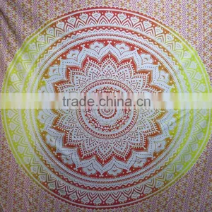 Bohemian Yoga Mat Hanging Ombre Mandala Round Tapestry India thumbnail-1