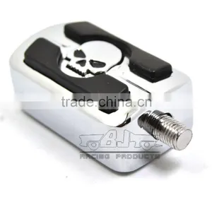 BJ-FP216-053 Chrome Billet Aluminum Skull Motorbike Shifter Shift Peg For Harley Davidson thumbnail-5