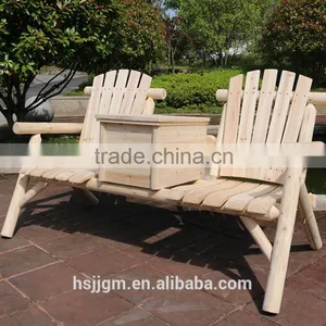 Outdoor Wooden Adirondack Chair With Cooler thumbnail-2