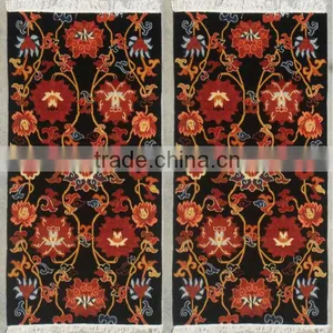 Floral Handknotted Woollen Carpet thumbnail-1