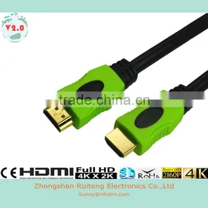 Green High Speed HDMI Cable With Ethernet and Gold Connector Support 3D and 4K From 0.5-100m thumbnail-1