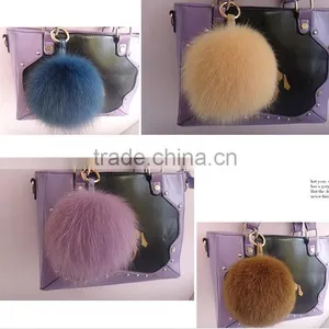 Fashion Genuine Fox Fur Ball for Keychain ,bag Toy Accessories thumbnail-1