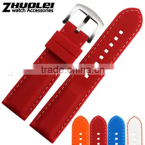 New Arrival Waterproof Muticolor Silicone Rubber WatchWrist Watch Strap Band Replacement 22mm thumbnail-3