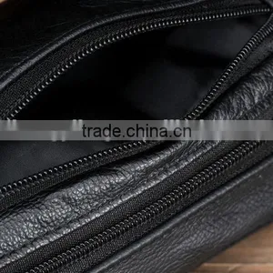 Top Grade Black Man Pure Leather Fanny Pack thumbnail-4