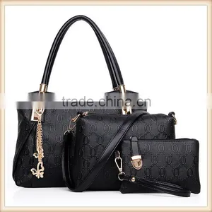 New Stylish Summer Women Bag Set Gold Handbag 3 Pieces Kit Shoulder Messager Pouch thumbnail-3