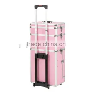 Professional 4 In1 Beauty Make up Rolling Train 2-Drawer Makeup Case thumbnail-1