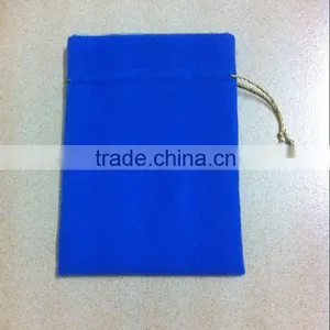 Luxury and Fast Delivery Satin Lined Velvet Pouches for Jewelry With Golden Cords thumbnail-1