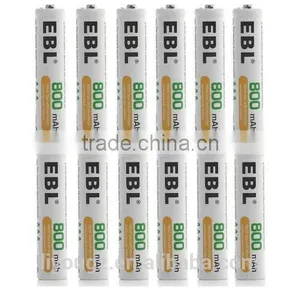 Wholesale EBL 4 Pack 1500 Cycle 800mAh AAA Ni-MH Rechargeable Batteries AAA thumbnail-2