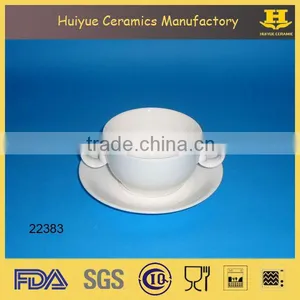 Ceramic Soup Cup With Spoon, Soup Bowl With Saucer thumbnail-1