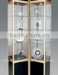 Direct Manufacture and Conbination Shape and Movable and Electric With Light of Glass Display Cabinets thumbnail-1