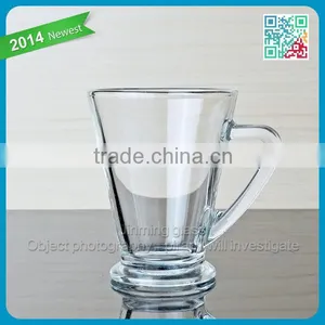 2015 Wholesale Unique Design Tumbler Glasses With Handle Coffee Mug Glass thumbnail-1