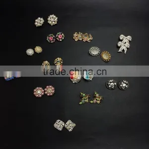 Vintage Gold Silver Rhinestone Buttons,Crystal Round Buttons Quality Choice thumbnail-2