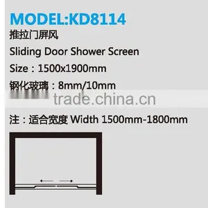 Bath Sliding Shower Screens/Bathtub Glass Shower Cabinets for Small Bathrooms KD8114 thumbnail-2