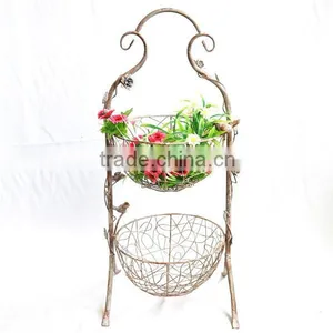 Rustic White Wholesale Wire Basket for Egg and Fruit thumbnail-1